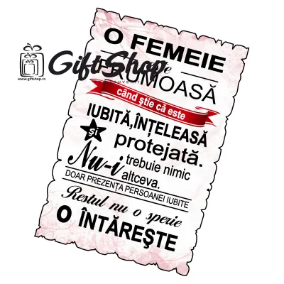 O femeie este frumoasa..., magnet frigider  mgs085